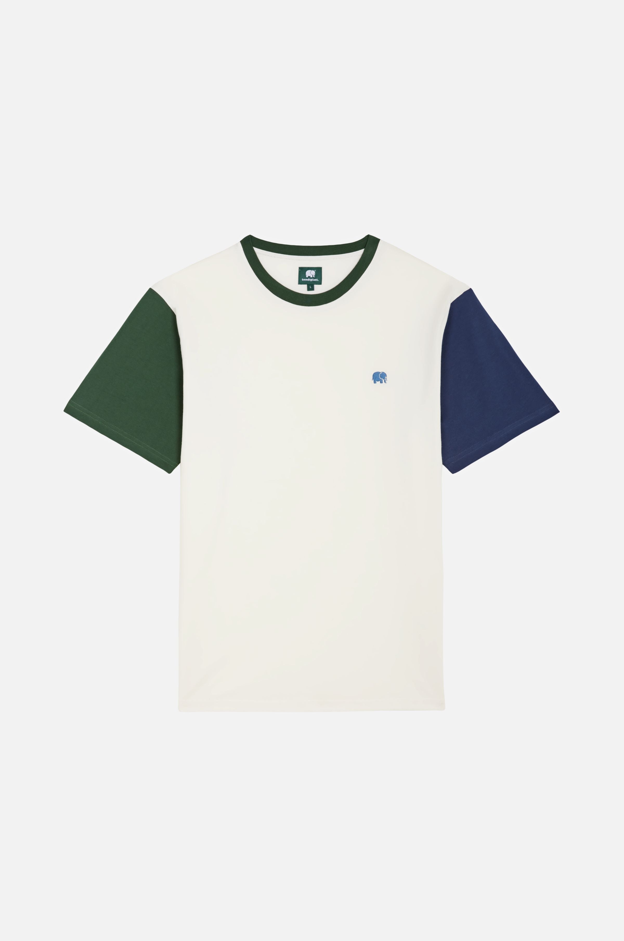 Organic Color Block T-Shirt Natural – Trendsplant