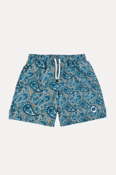 Mediterranean Paisley SEAQUAL®YARN Swim Trunks
