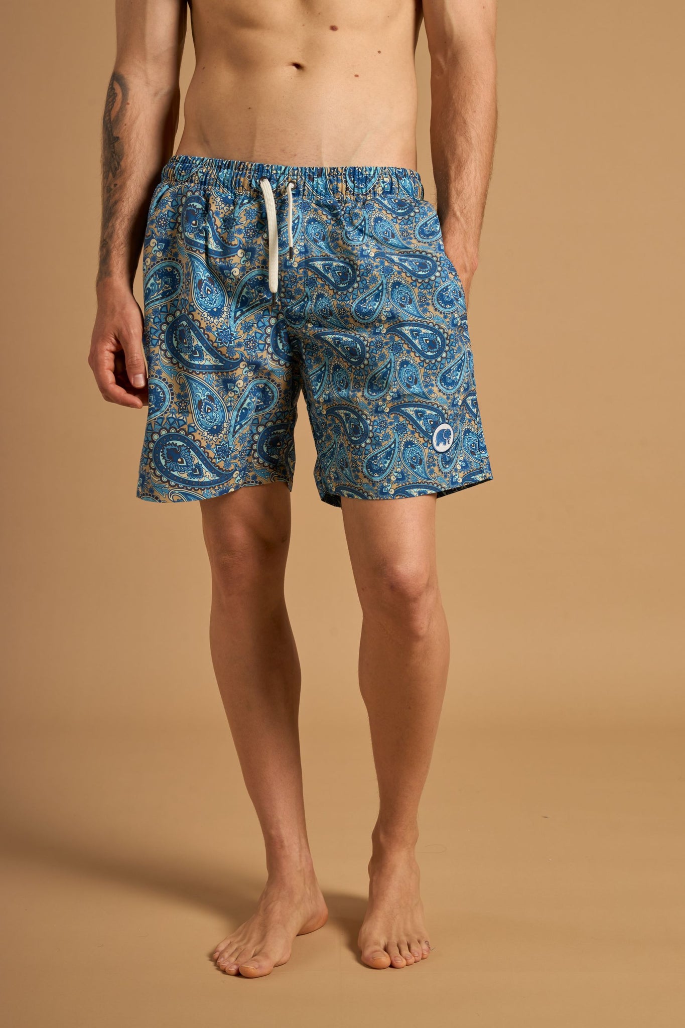 Mediterranean Paisley SEAQUAL®YARN Swim Trunks