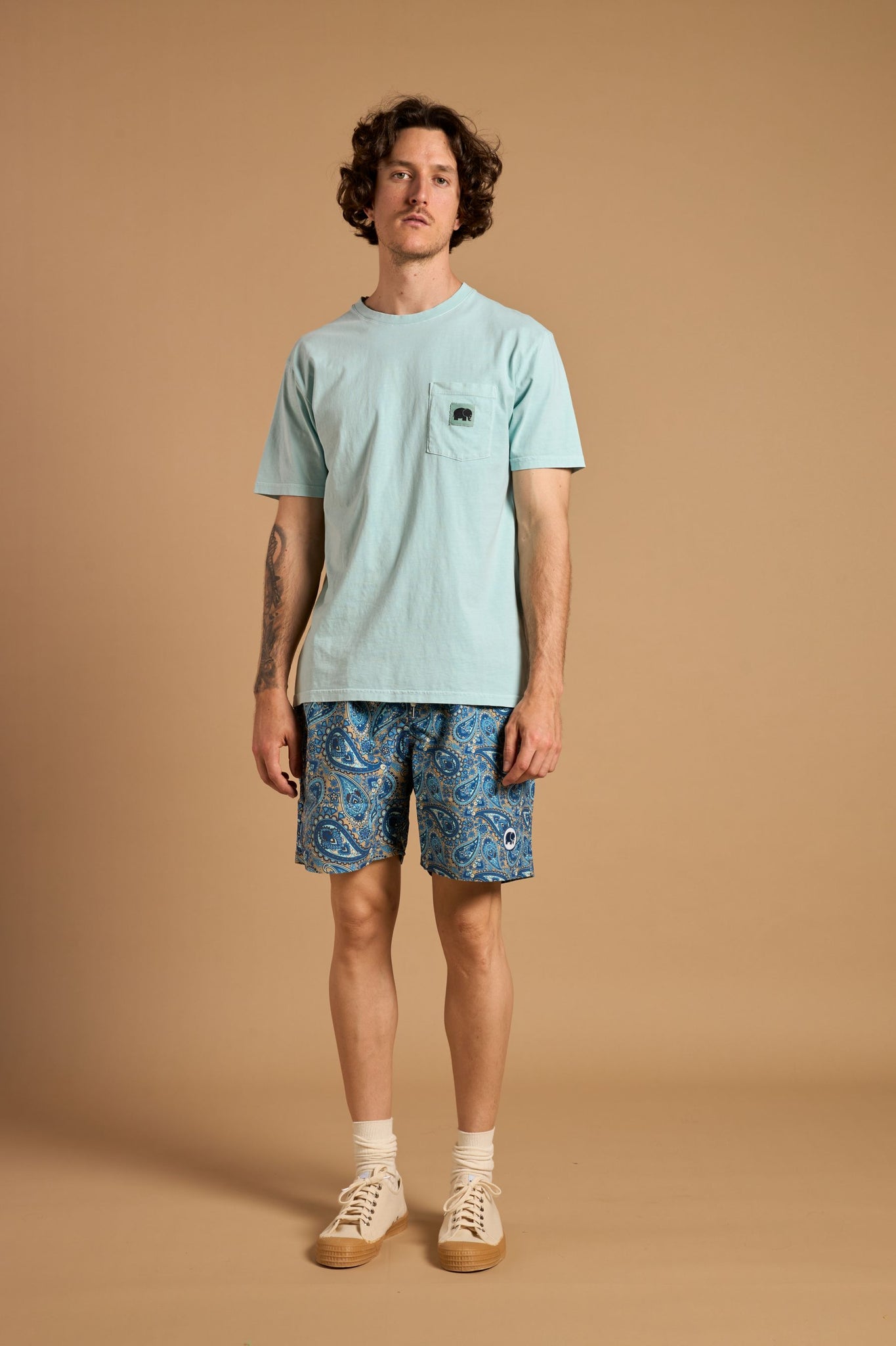 Mediterranean Paisley SEAQUAL®YARN Swim Trunks