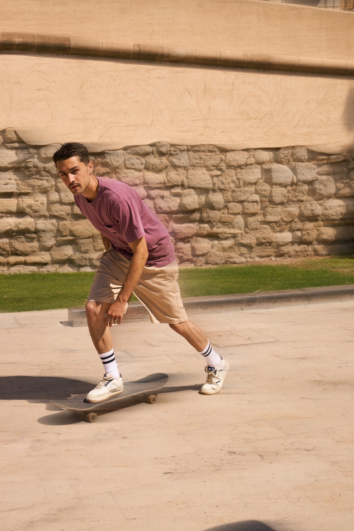 Garza Pigment Dyed T-Shirt Garnacha Red