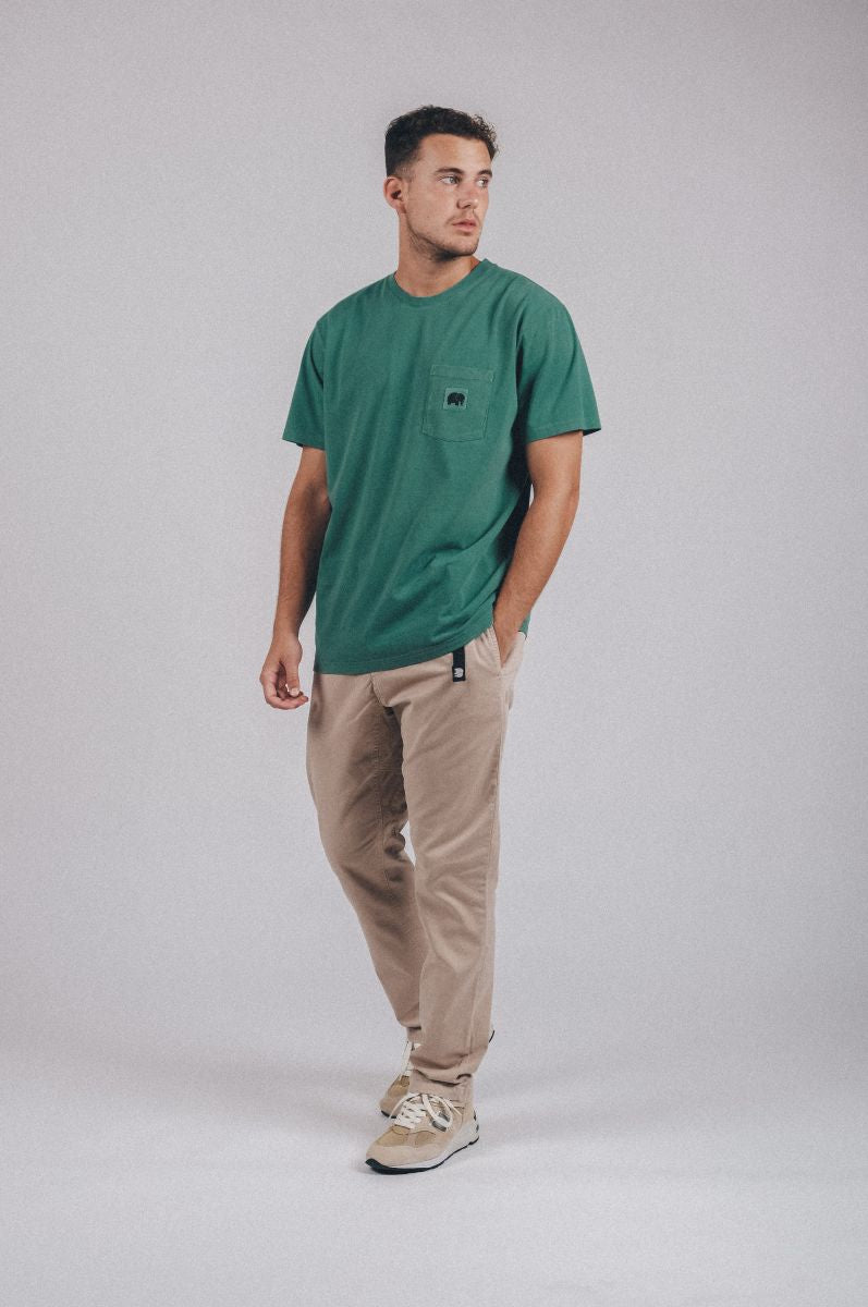 Garza Pigment Dyed T-Shirt Foliage Green – Trendsplant