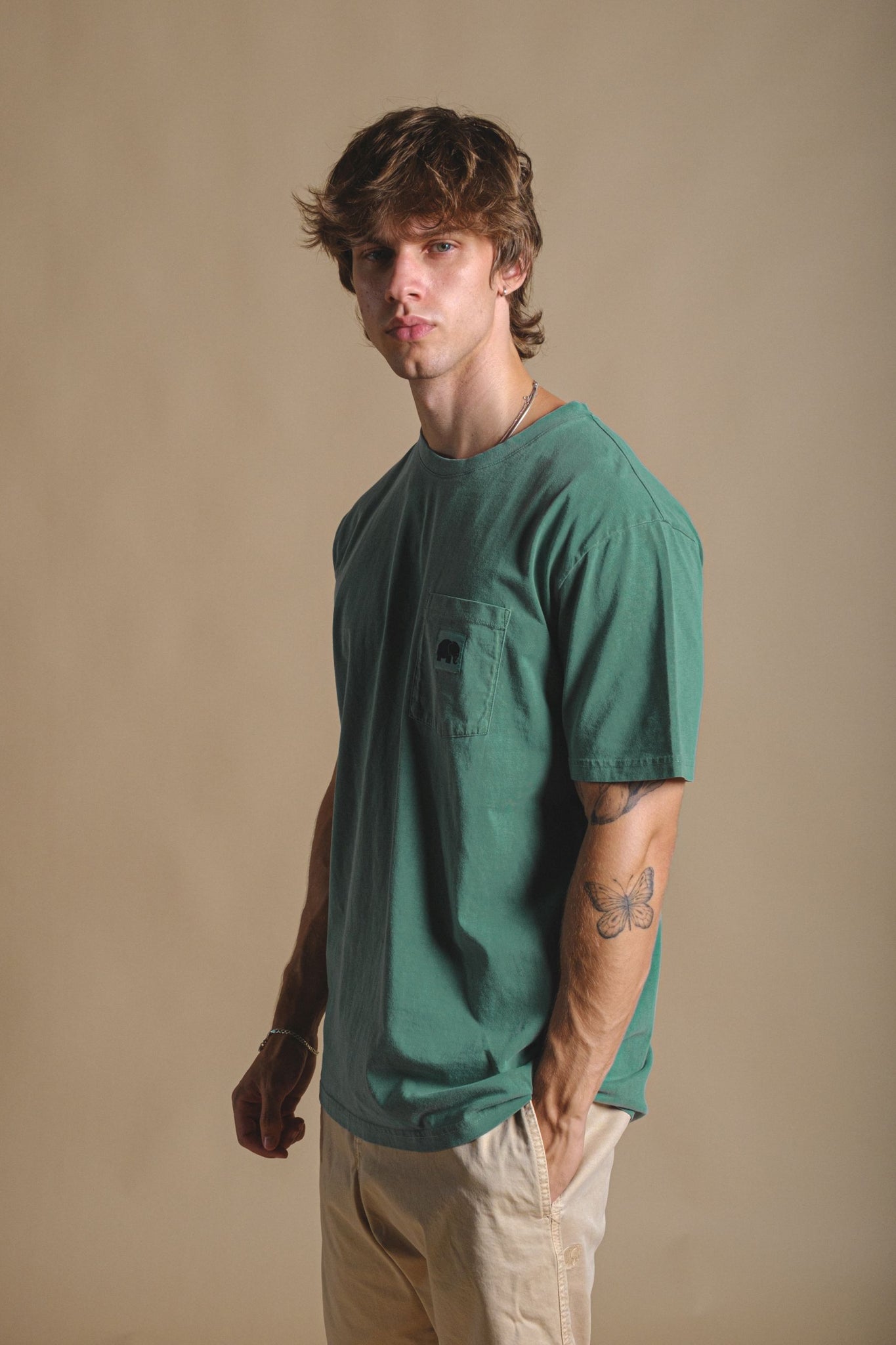 Camiseta Pigment Garza Foliage Green