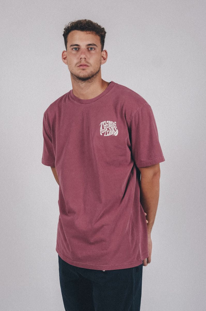 Prunus Pigment Dyed T-Shirt Cherry Red