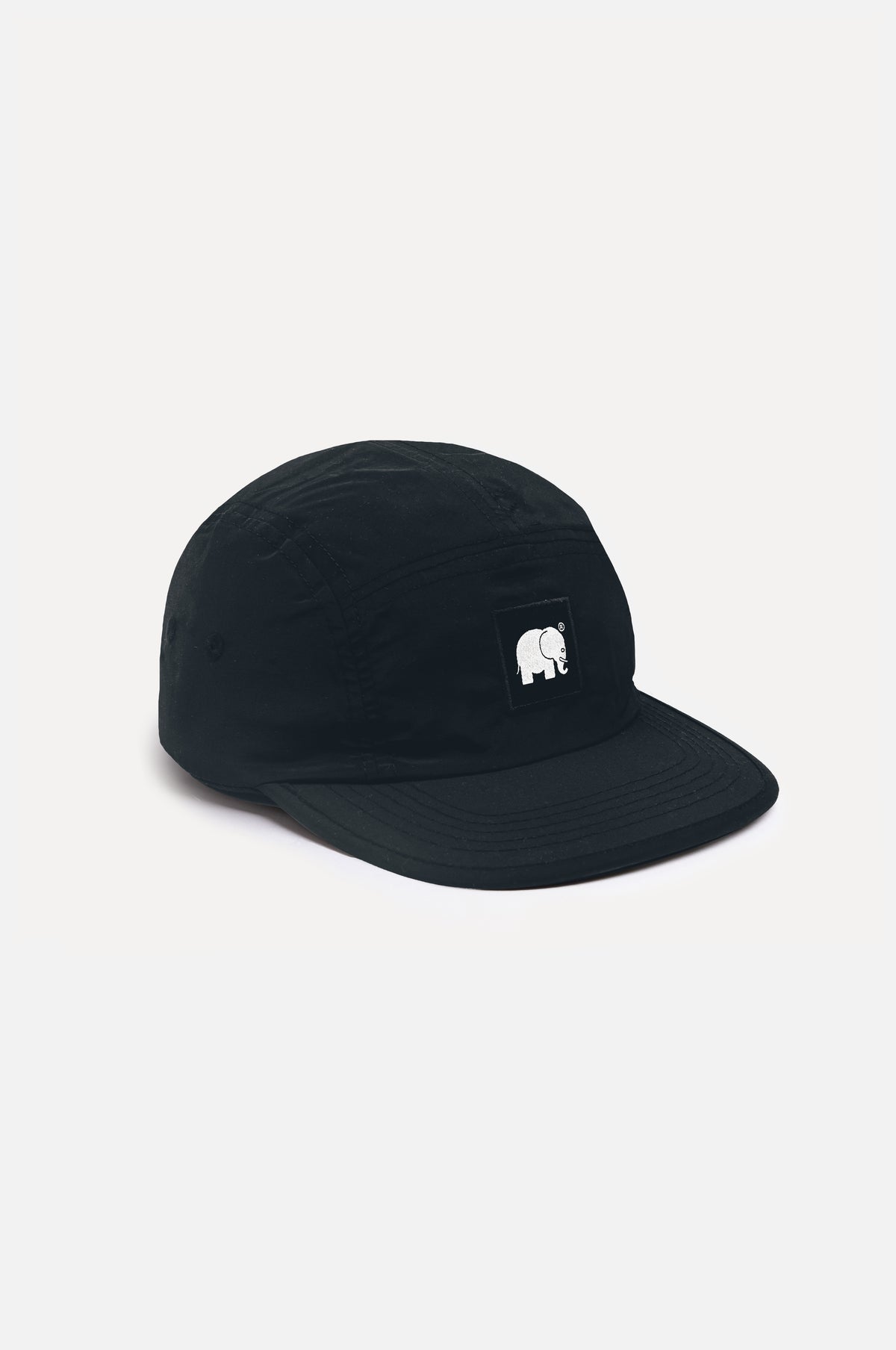 Silhouette frontale del Water Repellent Nylon Five Panel Cap Black | TP_IMAGE_TYPE=SILHOUETTE_FRONT