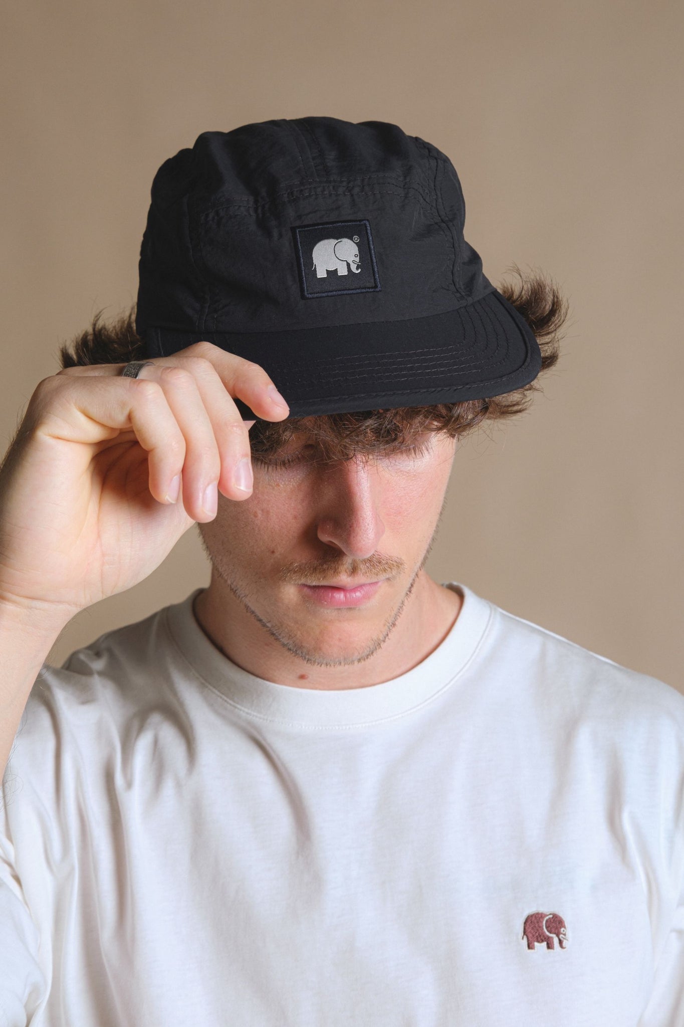Gorra Five Panel Nylon Repelente Agua Black