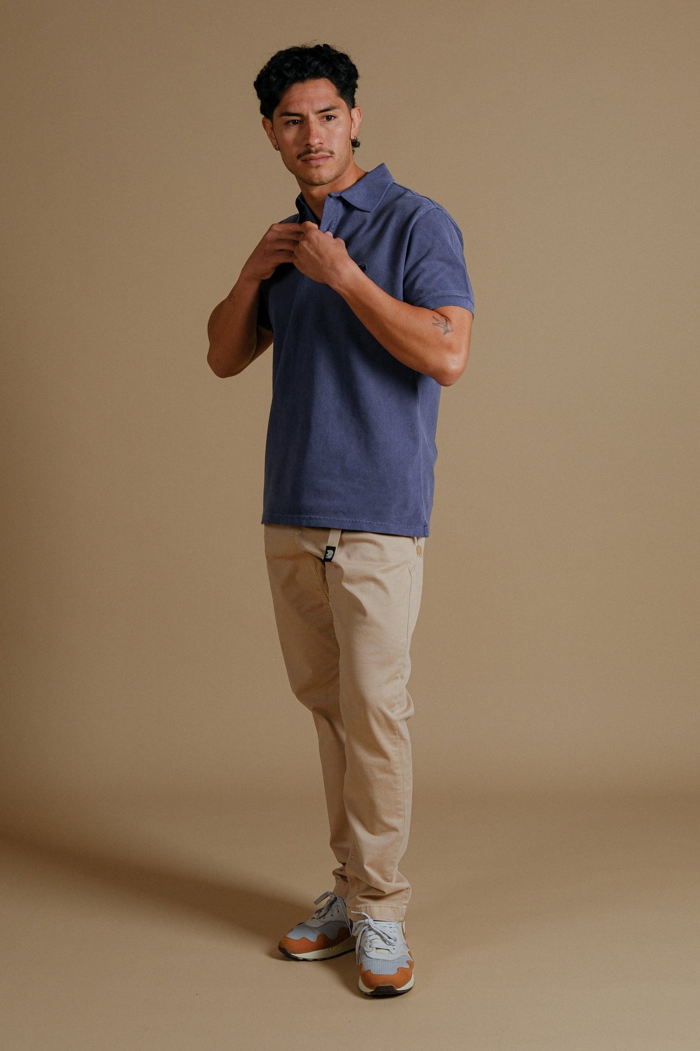 Organic Pigment Dyed Polo Shirt Beacon Blue