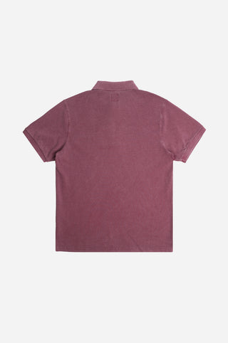 Silhouette posteriore della Organic Pigment Dyed Polo Shirt Zinfandel | TP_IMAGE_TYPE=SILHOUETTE_BACK