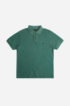 Polo Orgánico Pigment Dyed Eden Green