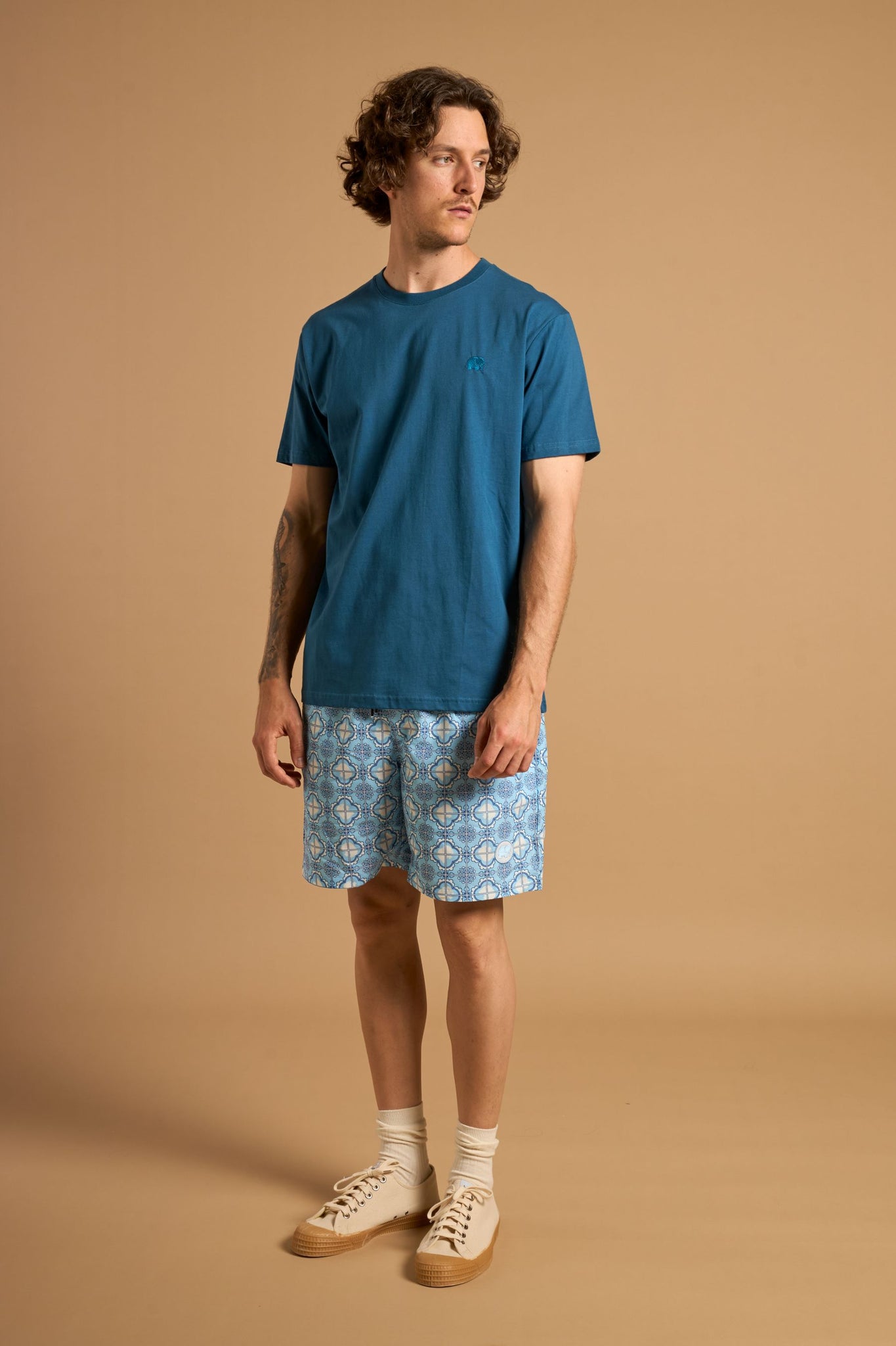 Tiles SEAQUAL®YARN Swim Trunks Light Blue