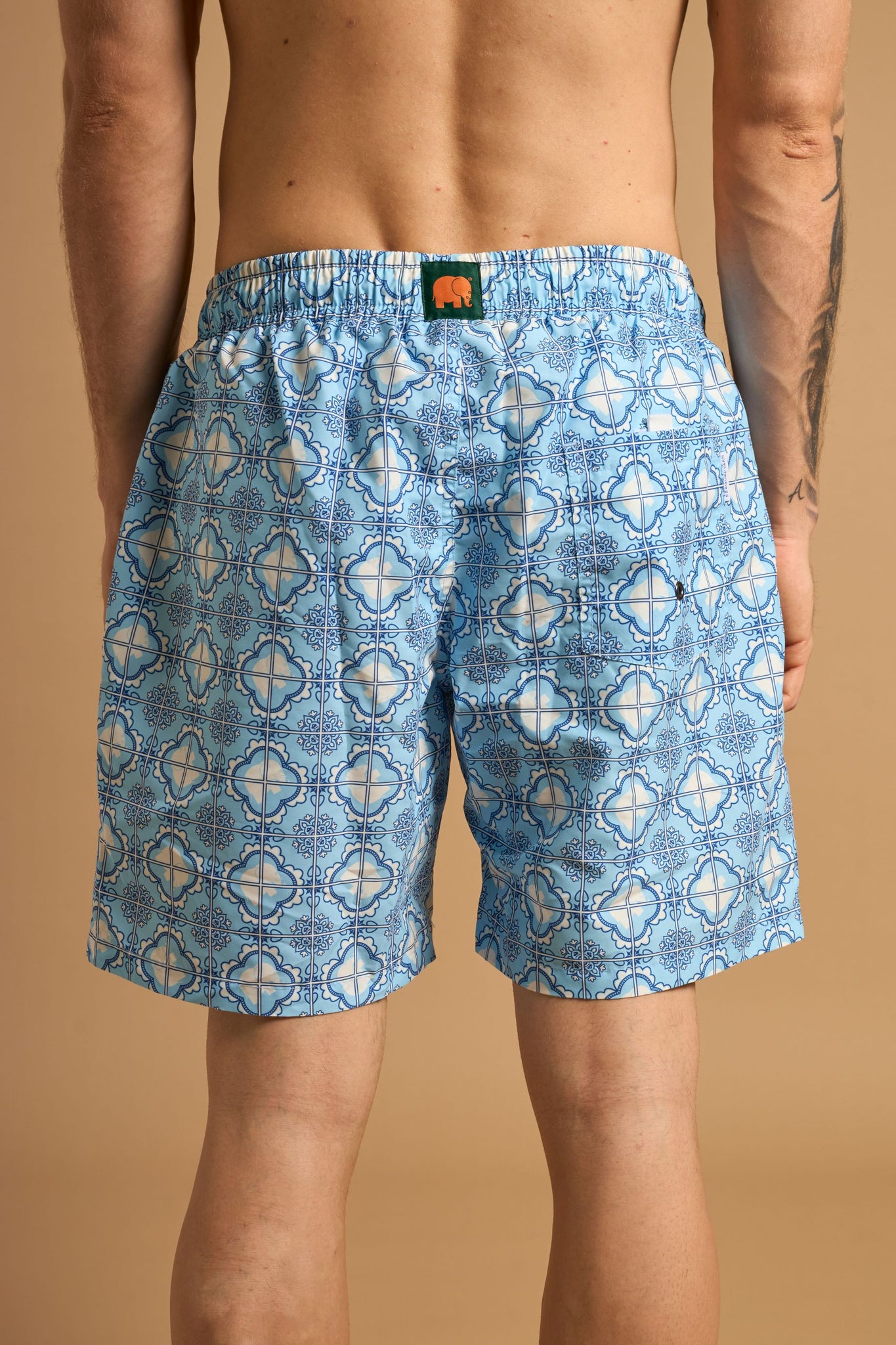 Tiles SEAQUAL®YARN Swim Trunks Light Blue