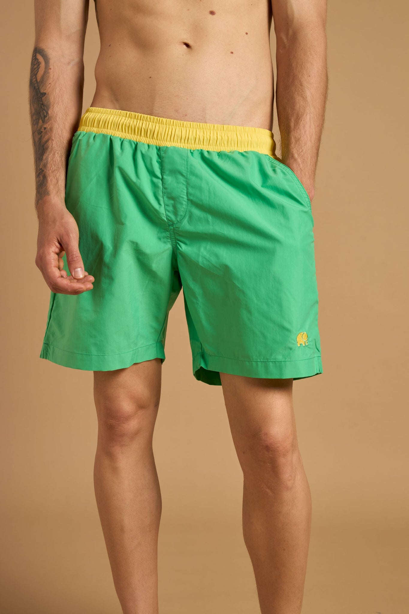 Color Block Q-Nova® Swim Trunks Spring Green