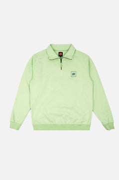 Sauce Pigment Dyed Quarter Zip Sweater Spring Green