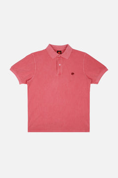 Alcalali Pigment Dyed Polo Shirt Pink Blossom