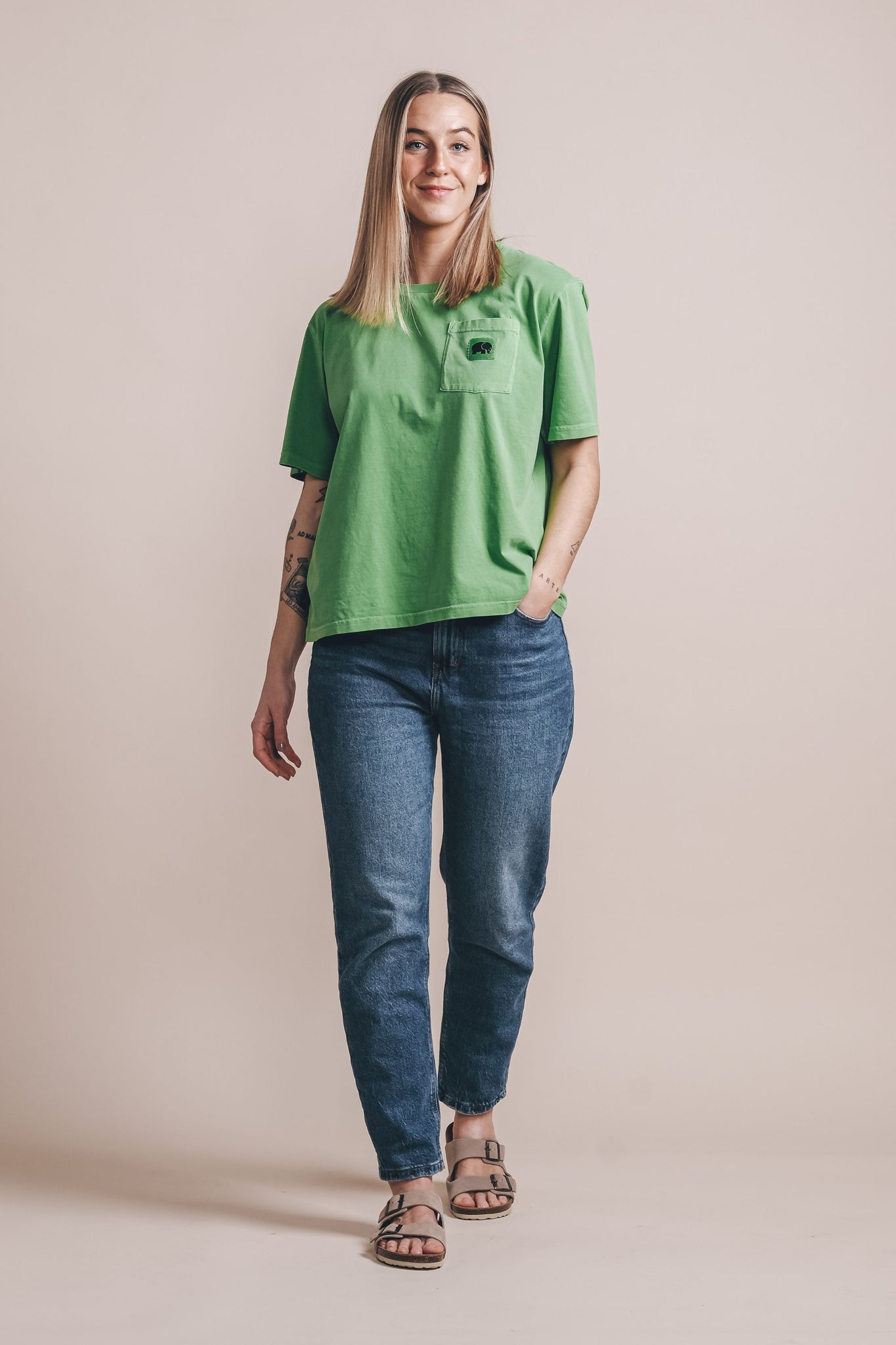 Women's Menorca Pocket T-Shirt Meadow Green