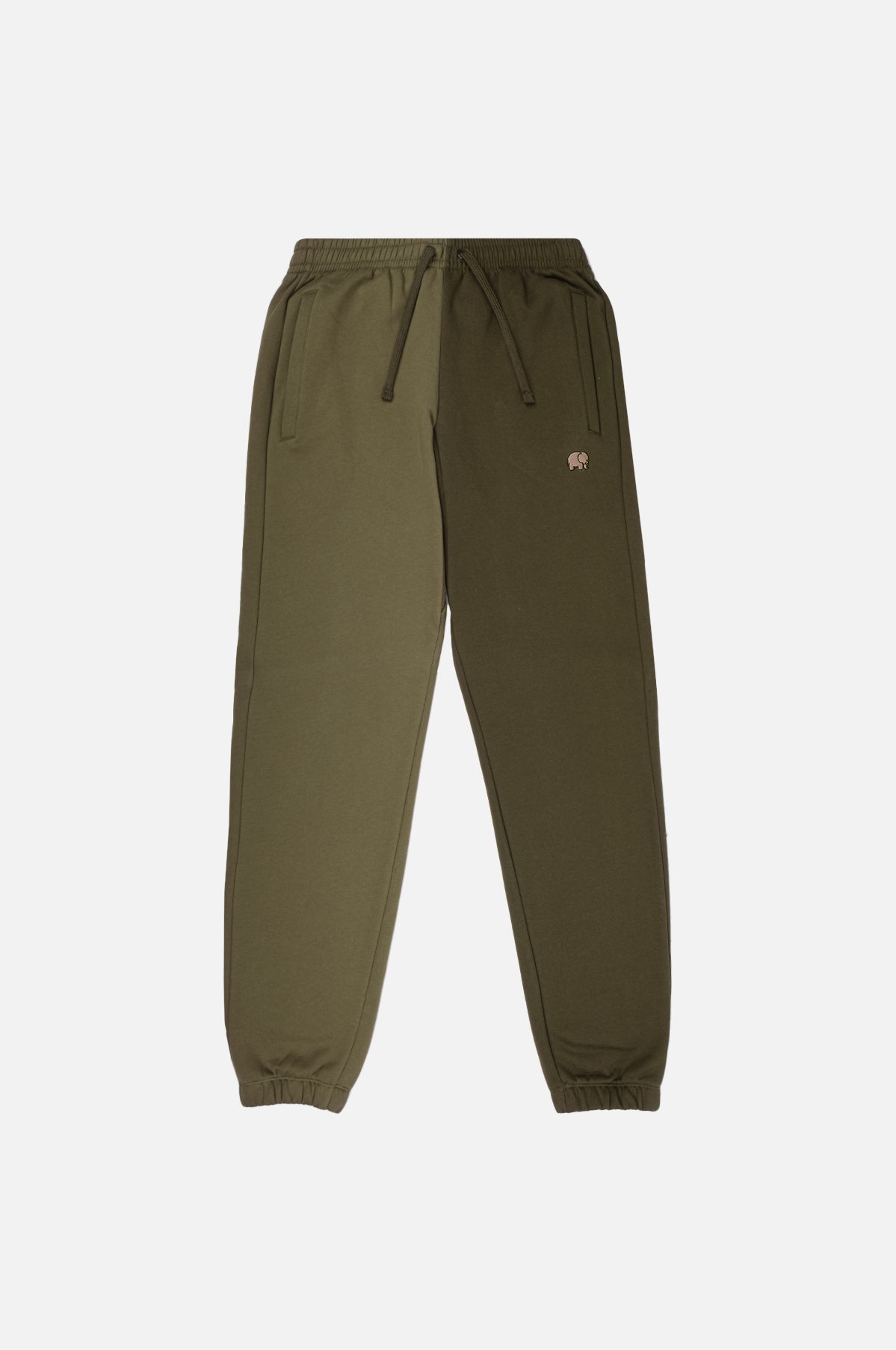 Organic Color Block Sweatpants Dark Olive/Gothic Olive