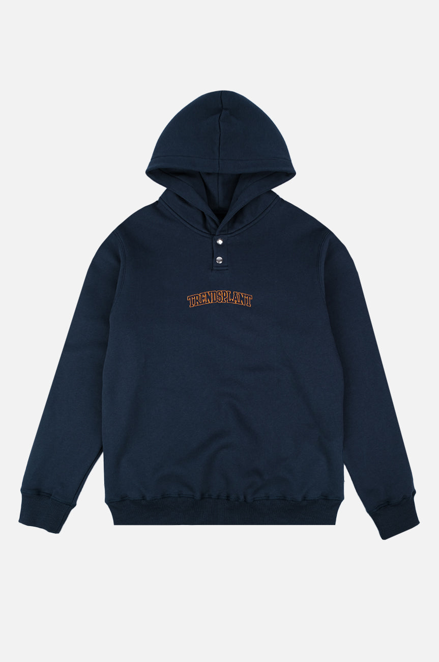 Lambda College Button Up Hoodie Deep Navy