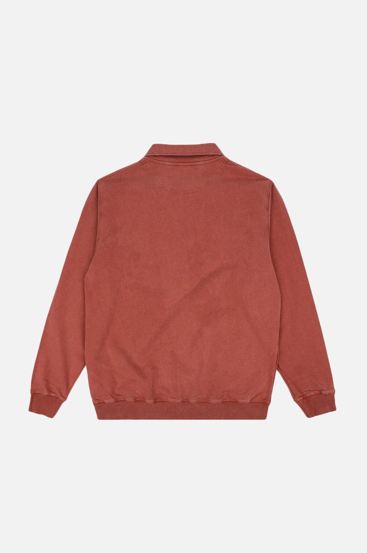 Sauce Loopback Pigment Dyed Half Zip Sweater Burning Sky