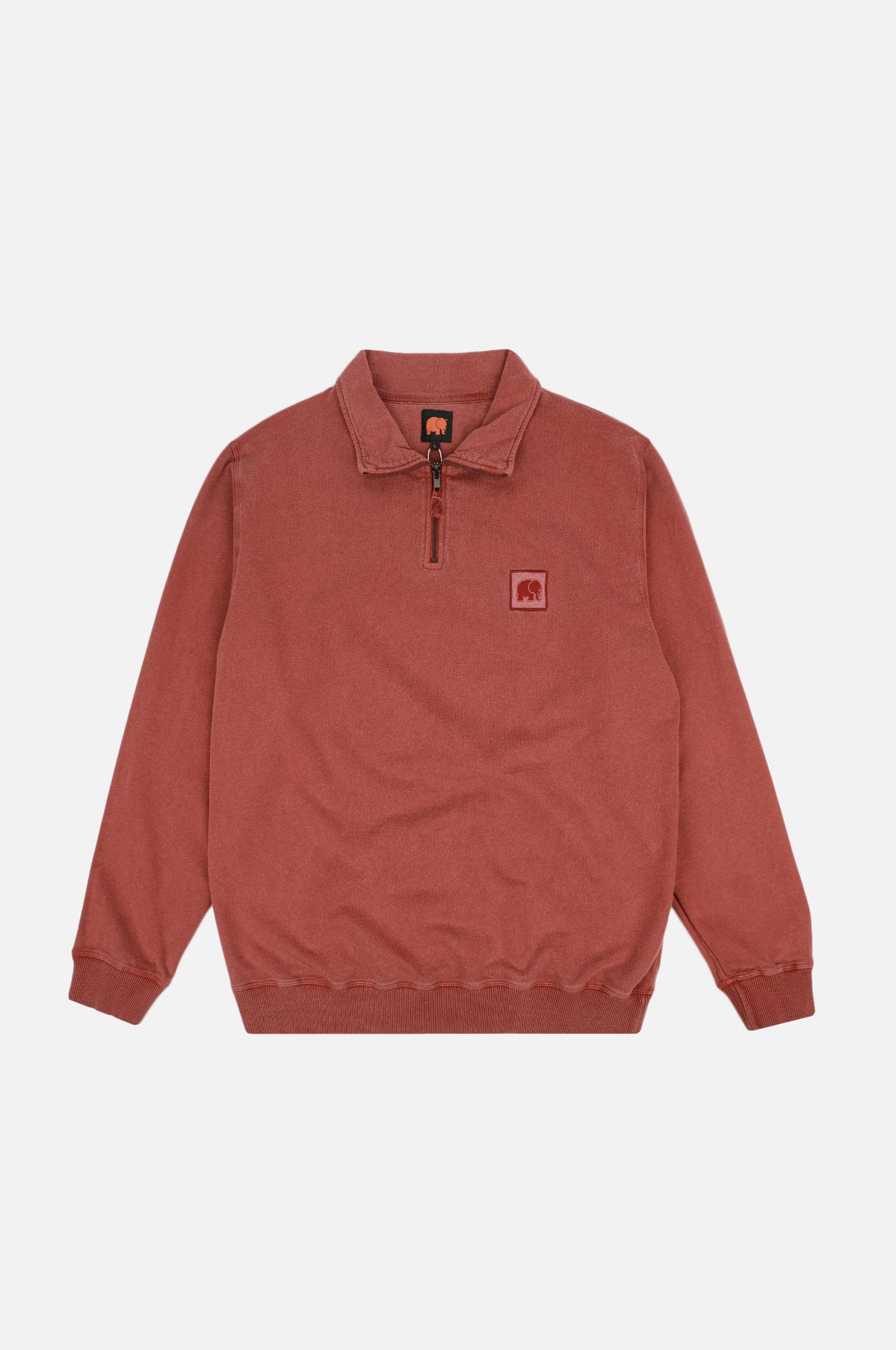 Sauce Loopback Pigment Dyed Half Zip Sweater Burning Sky Trendsplant