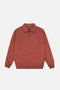 Sauce Loopback Pigment Dyed Half Zip Sweater Burning Sky