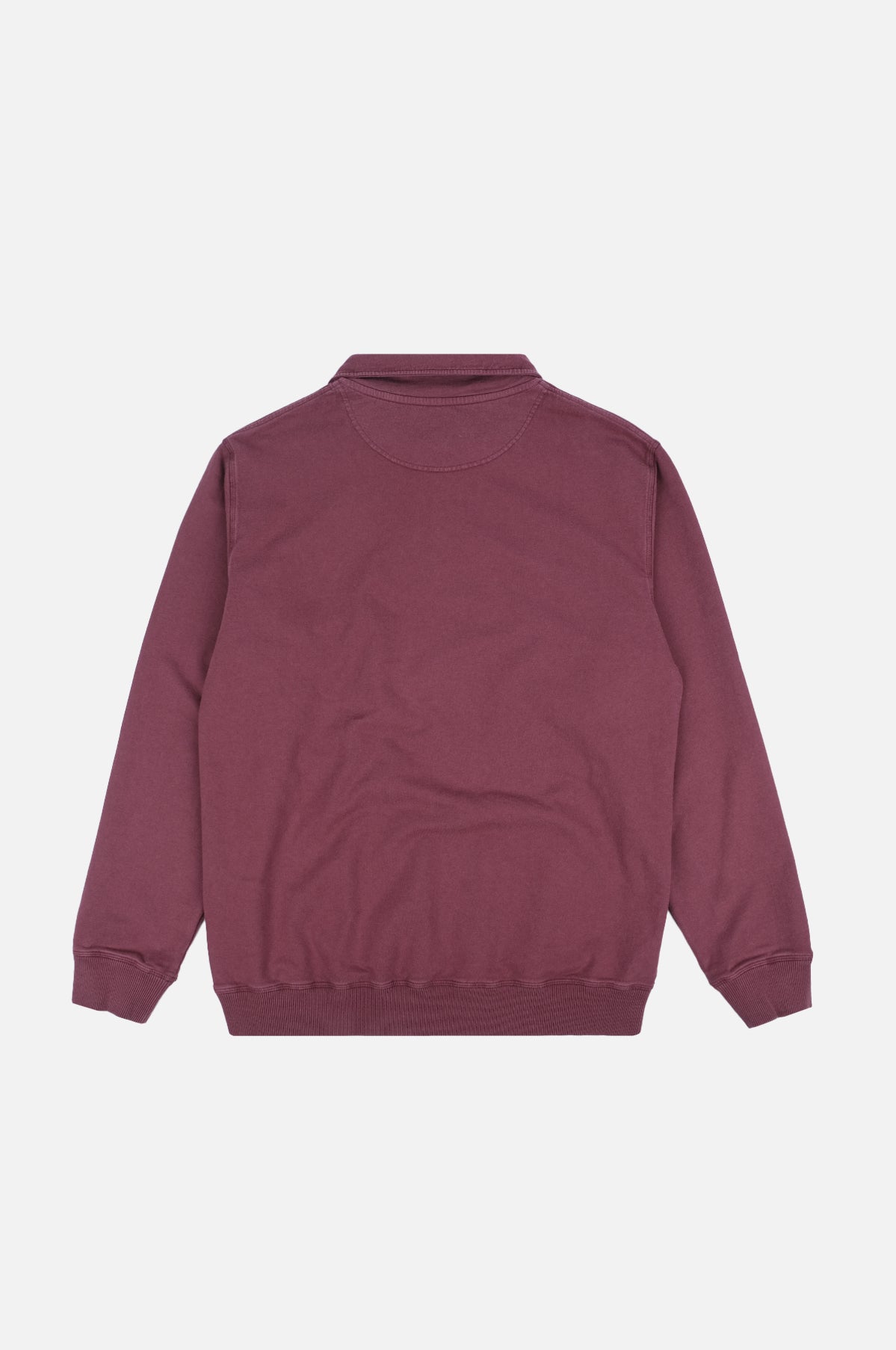 Sauce Loopback Pigment Dyed Half Zip Sweater Twilight Red