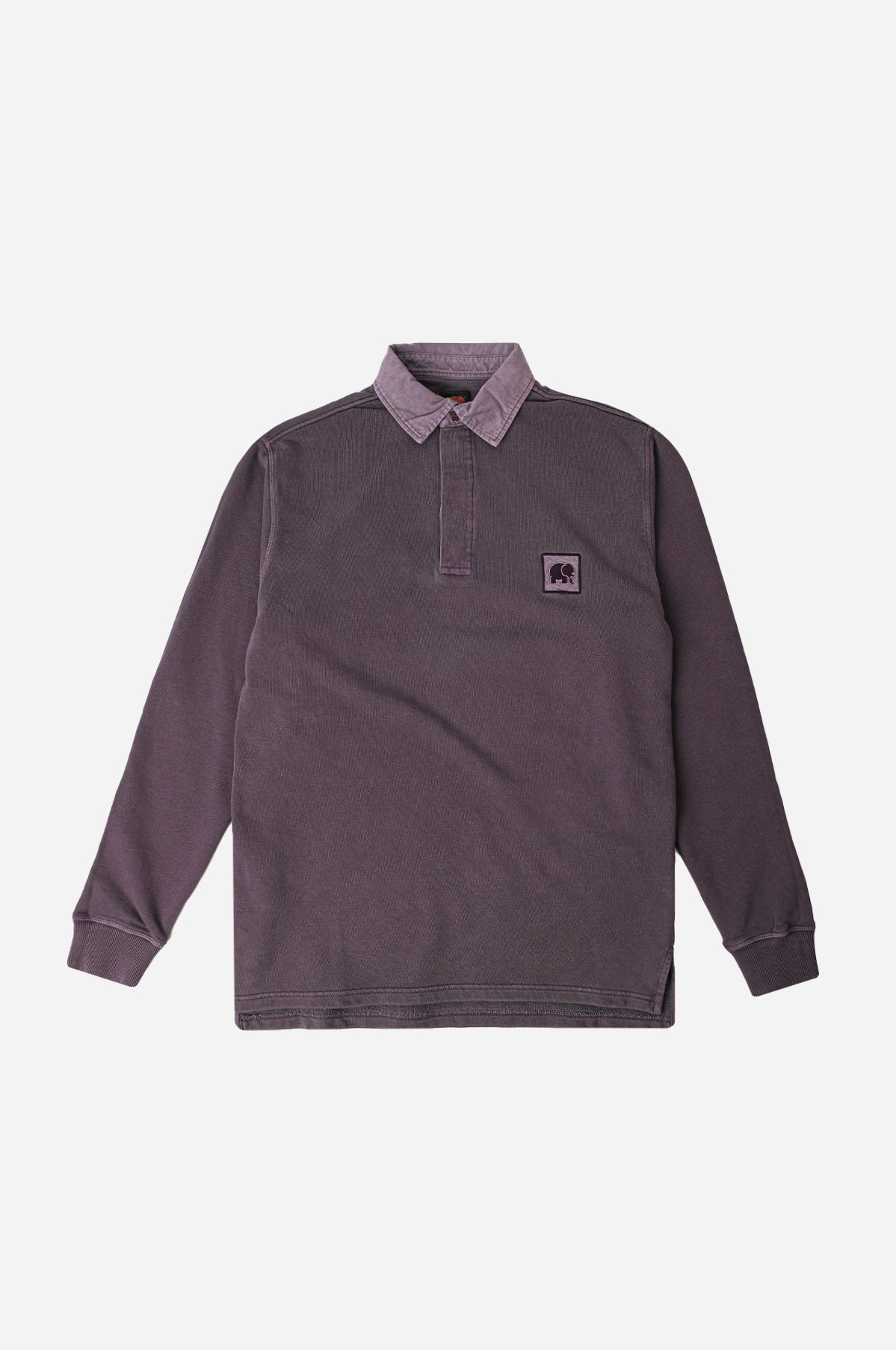 Eventide Heavy Pigment Dyed Polo Sweater Sunset Purple