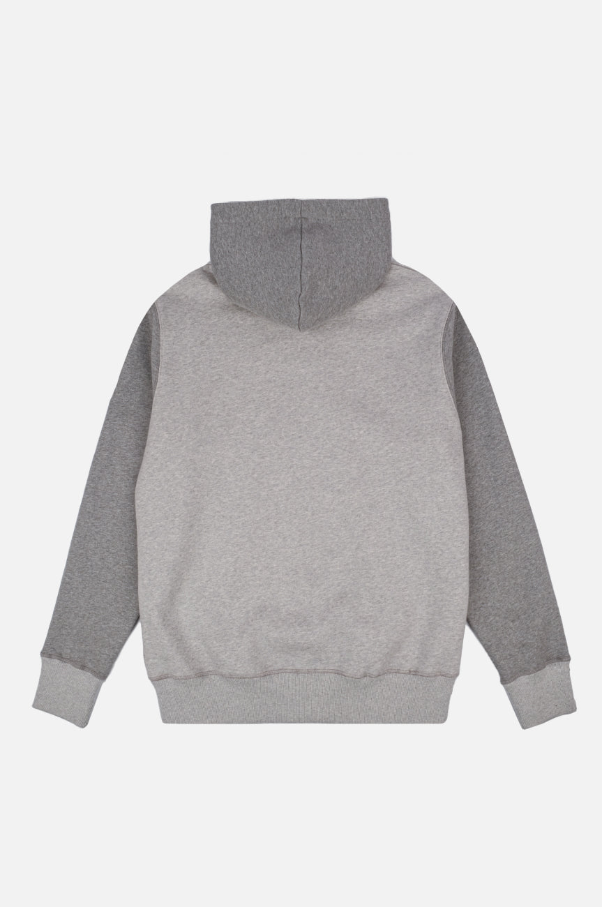 Omega College Button Up Hoodie Light Heather Grey