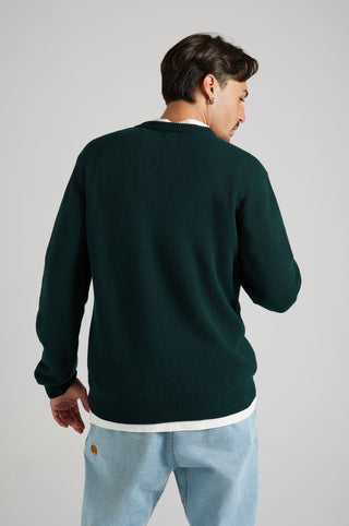 Persona che indossa un Tarbena Knit in Pine Green, ripresa da dietro. | TP_IMAGE_TYPE=MODEL_BACK
