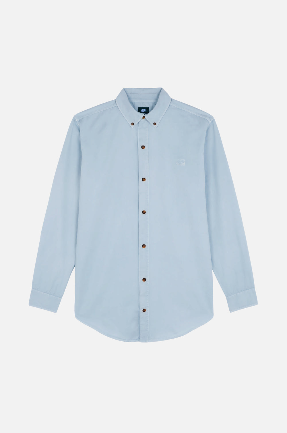 Silhouette frontale della Postiguet Pigment Dyed Twill Shirt Air Blue | TP_IMAGE_TYPE=SILHOUETTE_FRONT