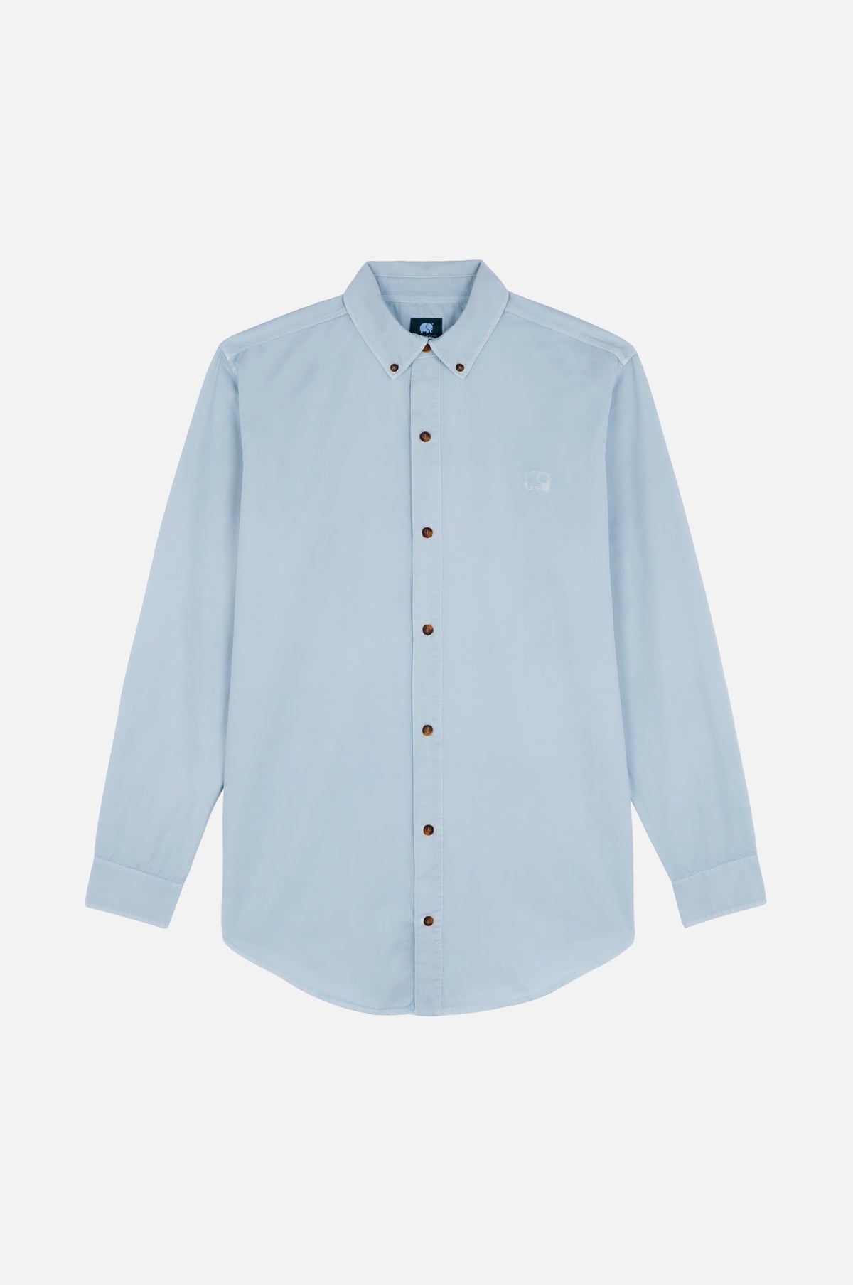 Silhouette frontale della Postiguet Pigment Dyed Twill Shirt Air Blue | TP_IMAGE_TYPE=SILHOUETTE_FRONT