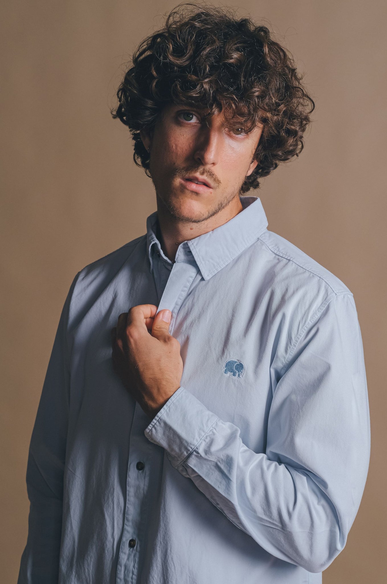 Postiguet Pigment Dyed Twill Shirt Air Blue