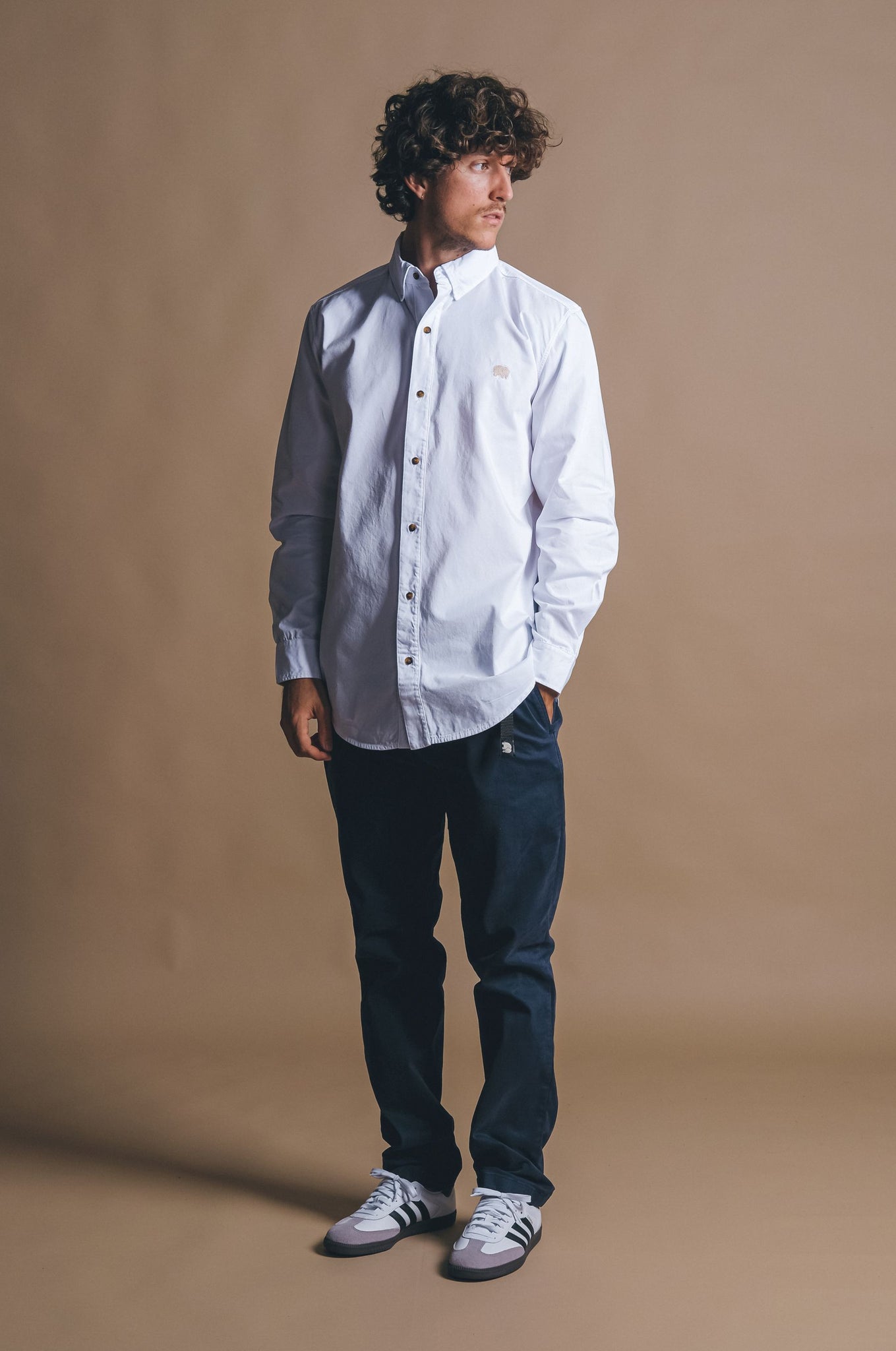 Postiguet Pigment Dyed Twill Shirt Bright White