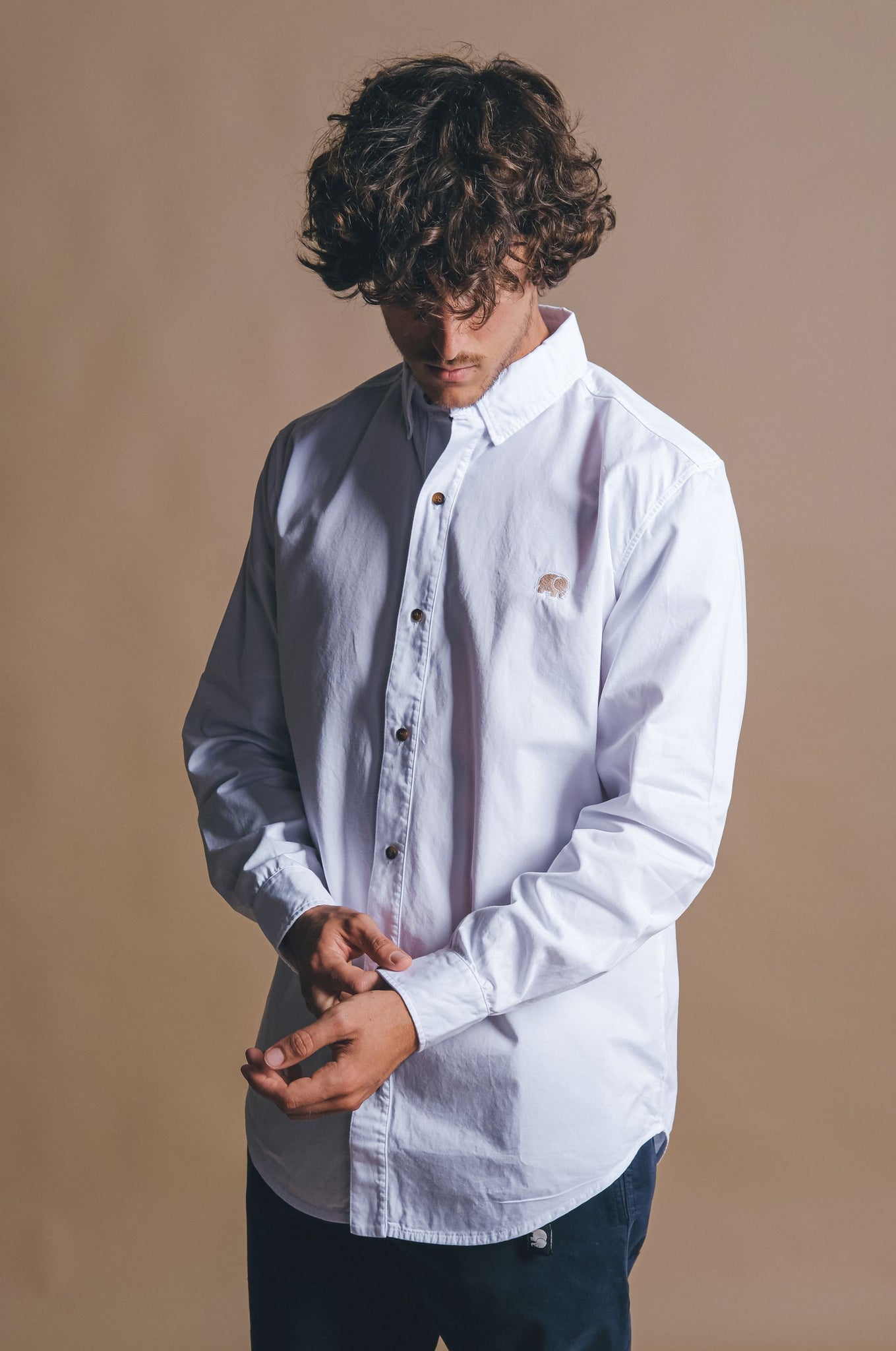 Postiguet Pigment Dyed Twill Shirt Bright White