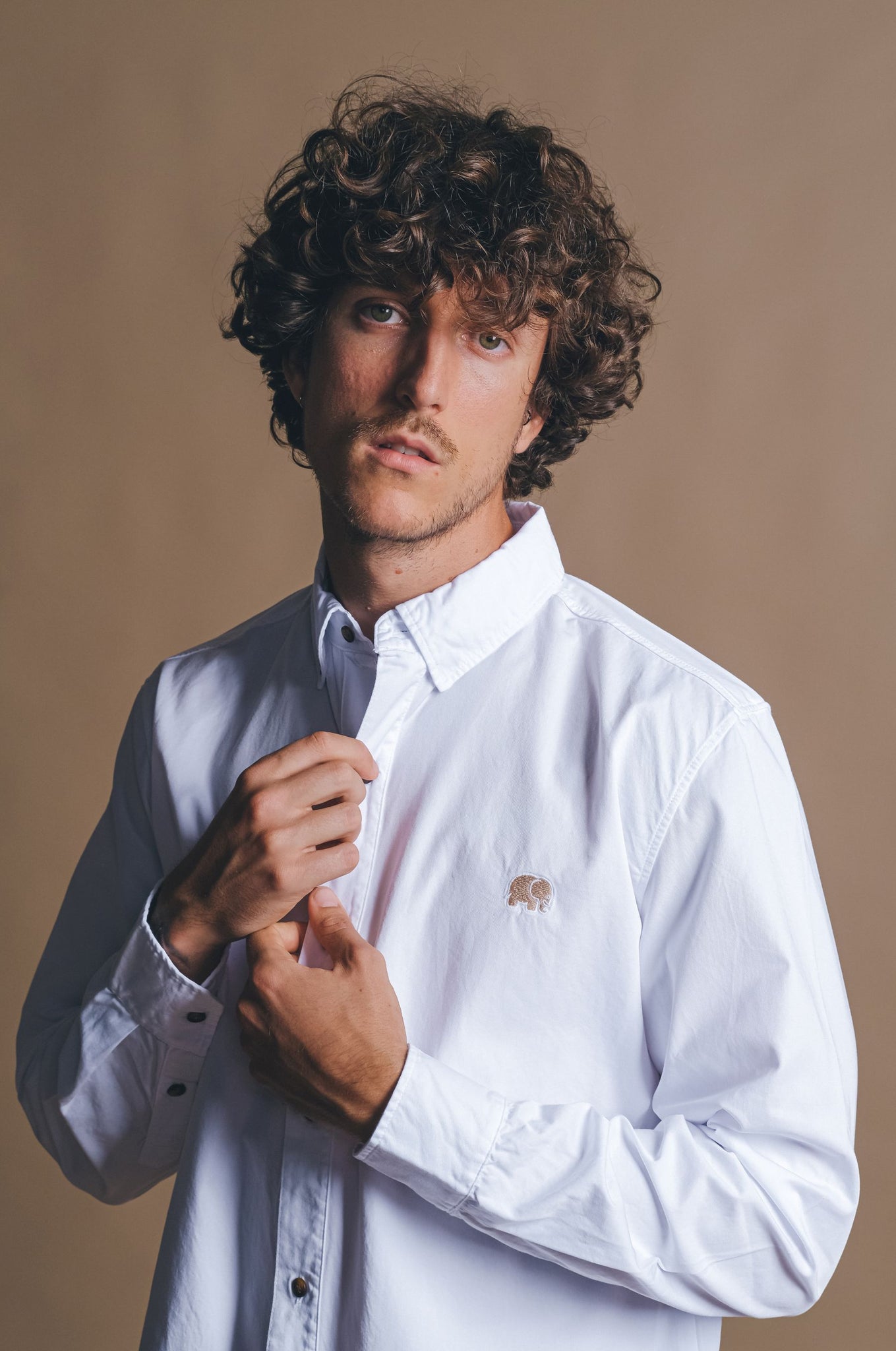 Postiguet Pigment Dyed Twill Shirt Bright White