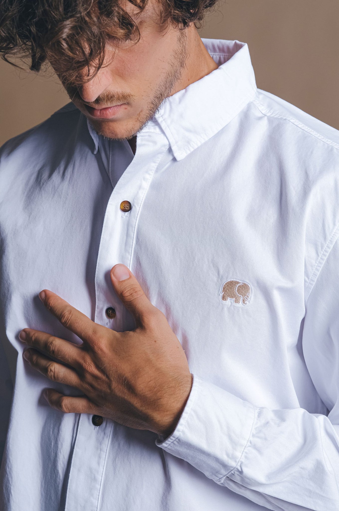 Postiguet Pigment Dyed Twill Shirt Bright White