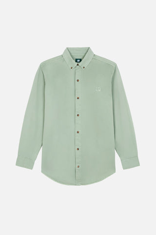 Silhouette frontale della camicia Postiguet Pigment Dyed Twill Eucaliptus | TP_IMAGE_TYPE=SILHOUETTE_FRONT
