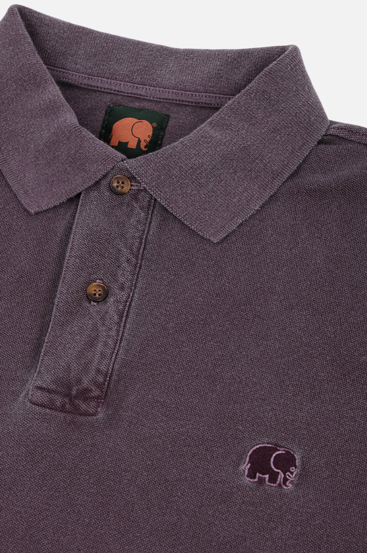 Alcalali Pigment Dyed Polo Shirt Sunset Purple