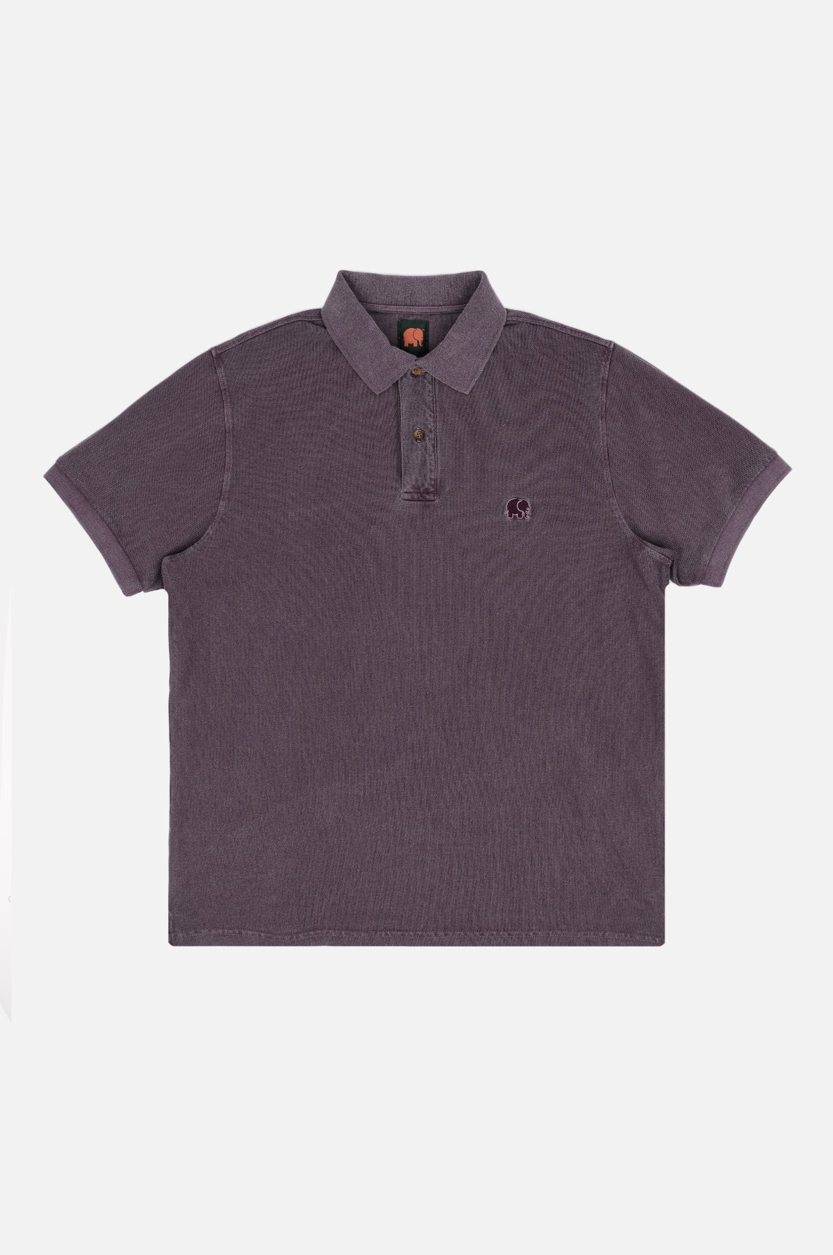 Alcalali Pigment Dyed Polo Shirt Sunset Purple