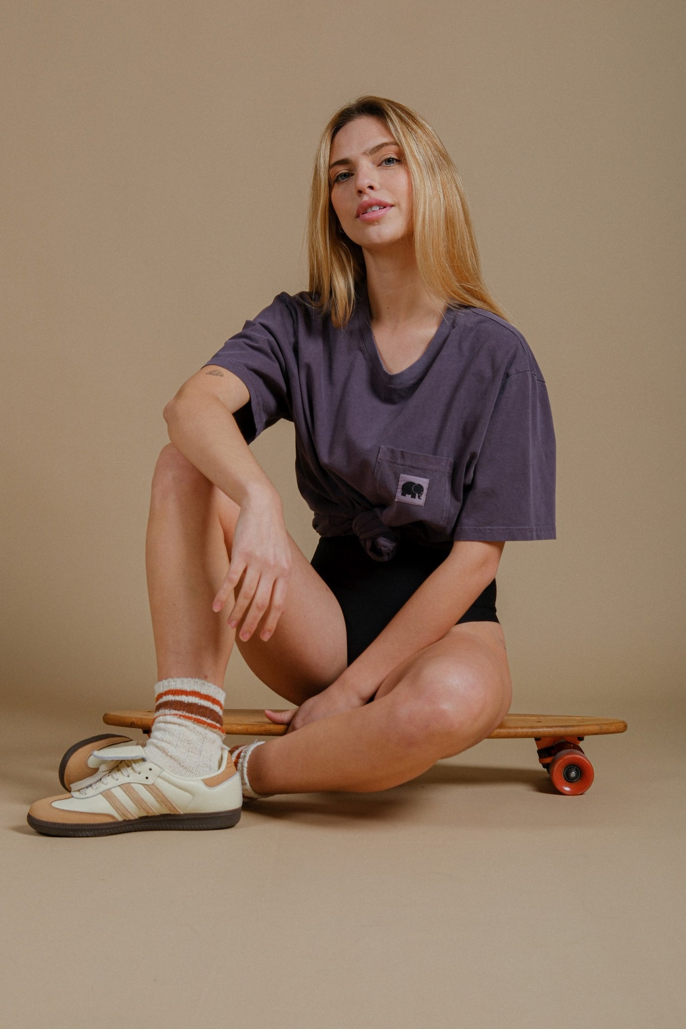 Women's Garceta Pigment Dyed T-Shirt Sunset Purple