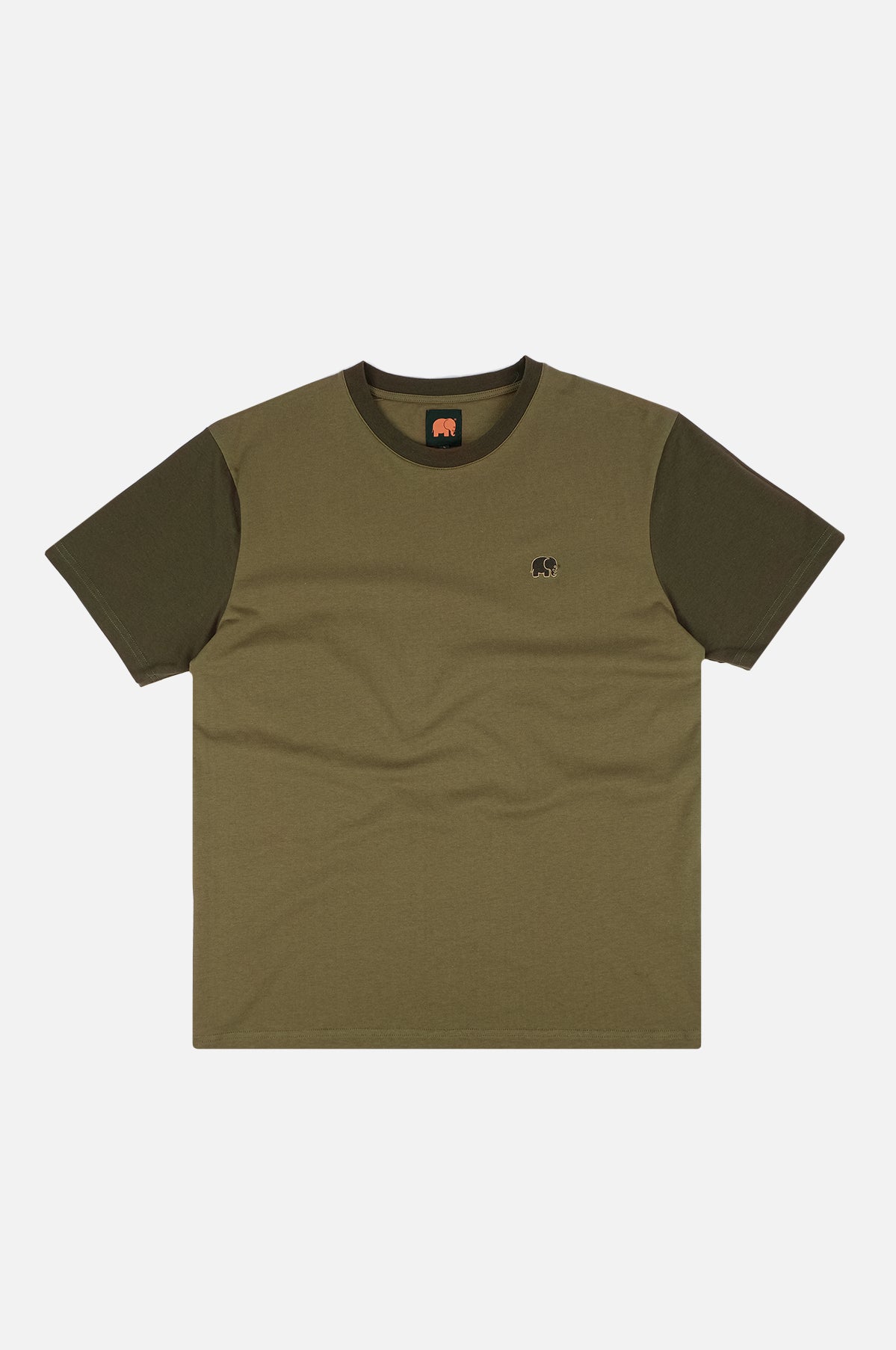 Camiseta Color Block Gothic Olive/Dark Olive