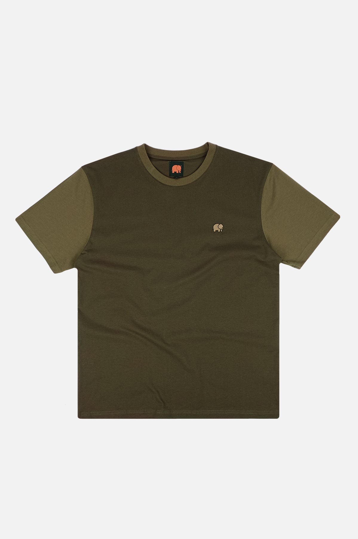 Camiseta Color Block Dark Olive/Gothic Olive