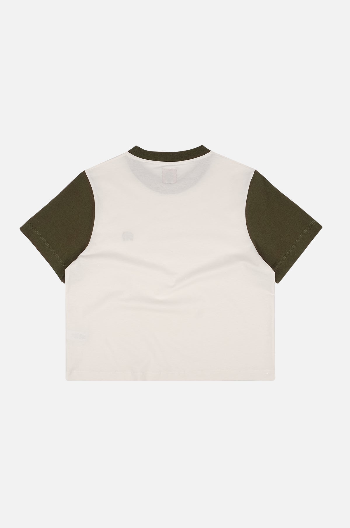 Camiseta Mujer Color Block Natural/Dark Olive