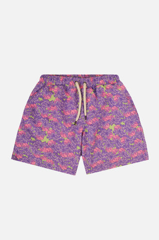 Silhouette de face du short de bain Trippyplant en fil Seaqual® coloris Sour Grape avec un motif éclatant | TP_IMAGE_TYPE=SILHOUETTE_FRONT