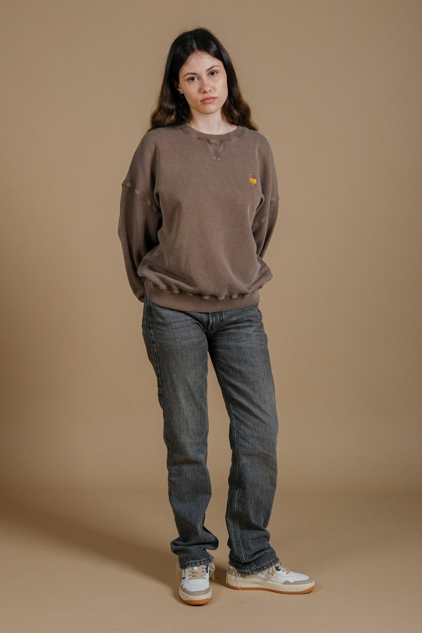 Women's Pigment Oversized Midweight Sweater Palmeral Desert Palm