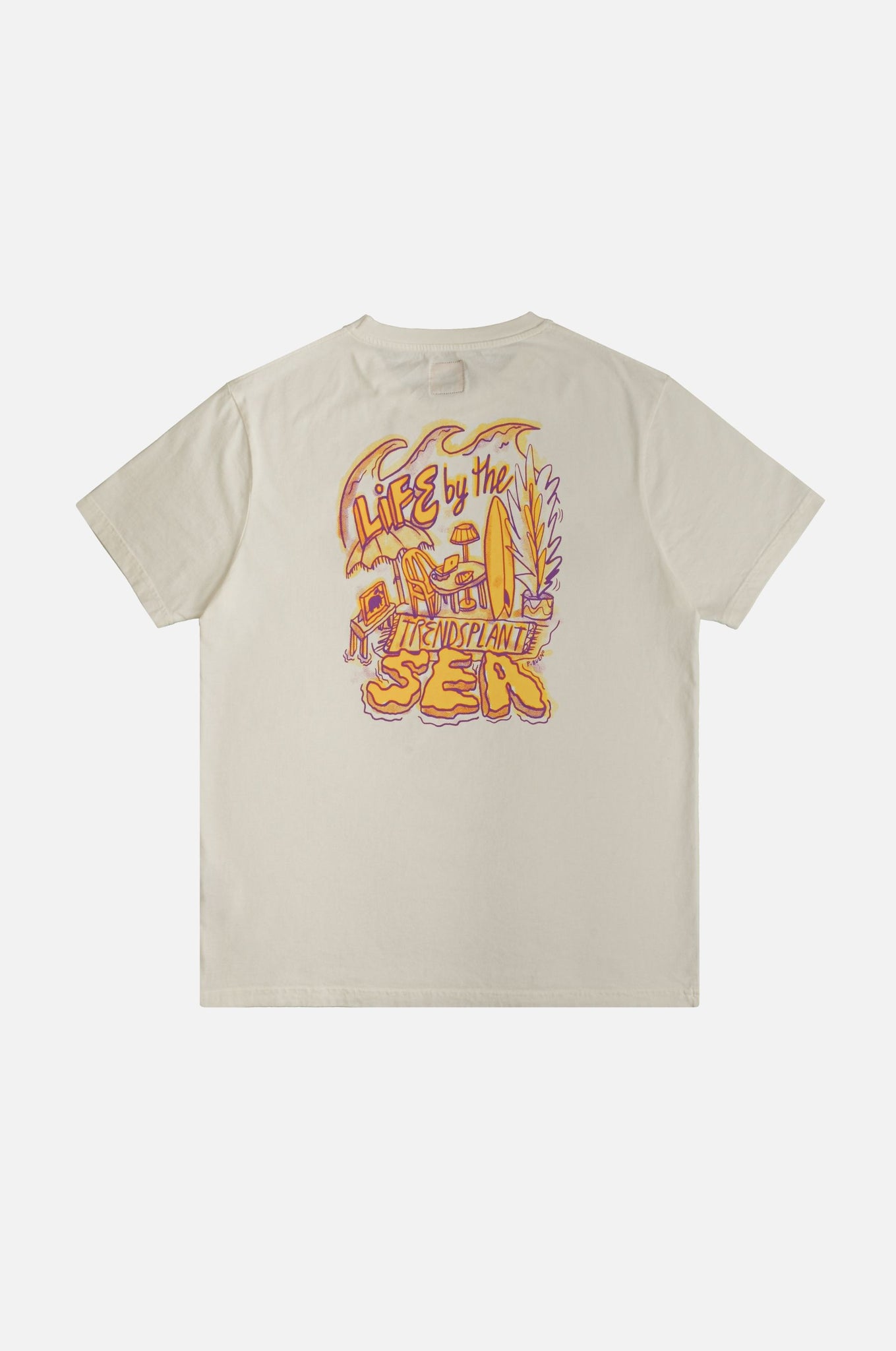 Life by the Sea VII by P.Bueno Pigment T-Shirt Foam White