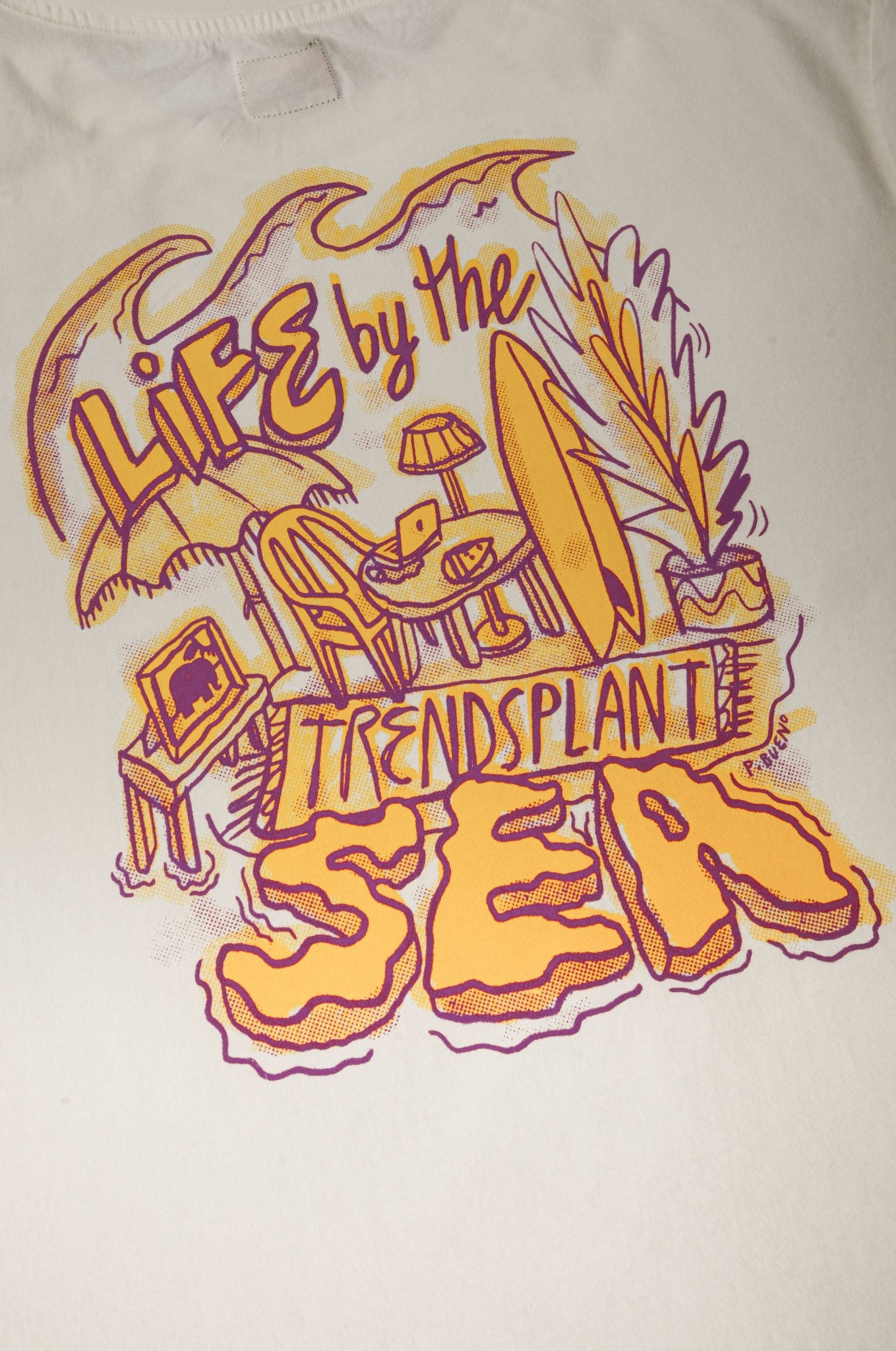 Life by the Sea VII by P.Bueno Pigment T-Shirt Foam White