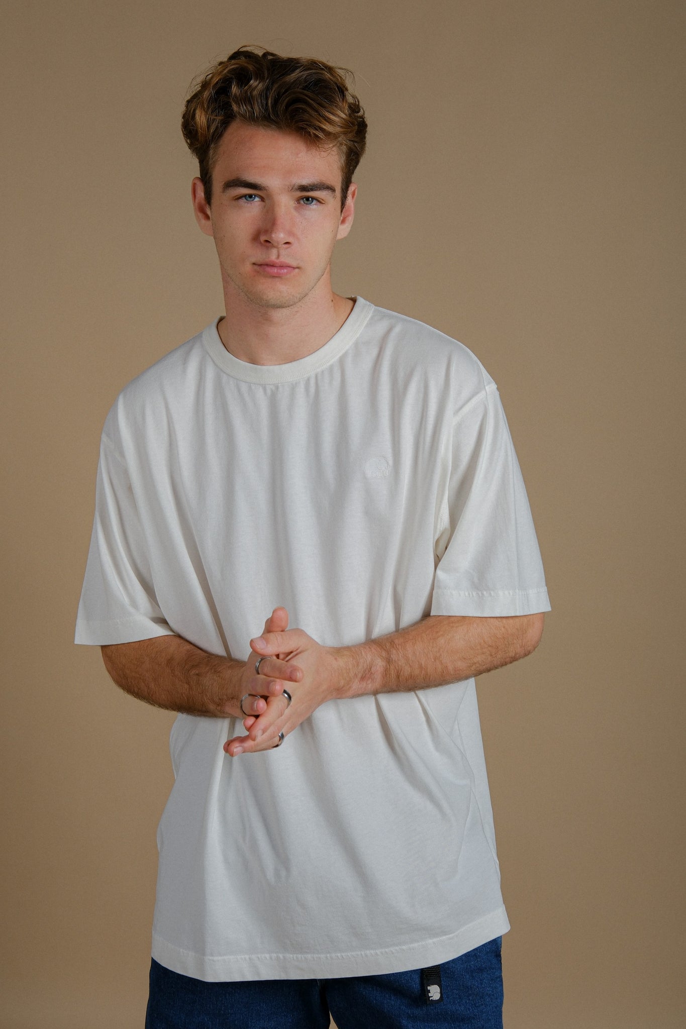 Camiseta Parodi Pigment Heavyweight Oversized Foam White