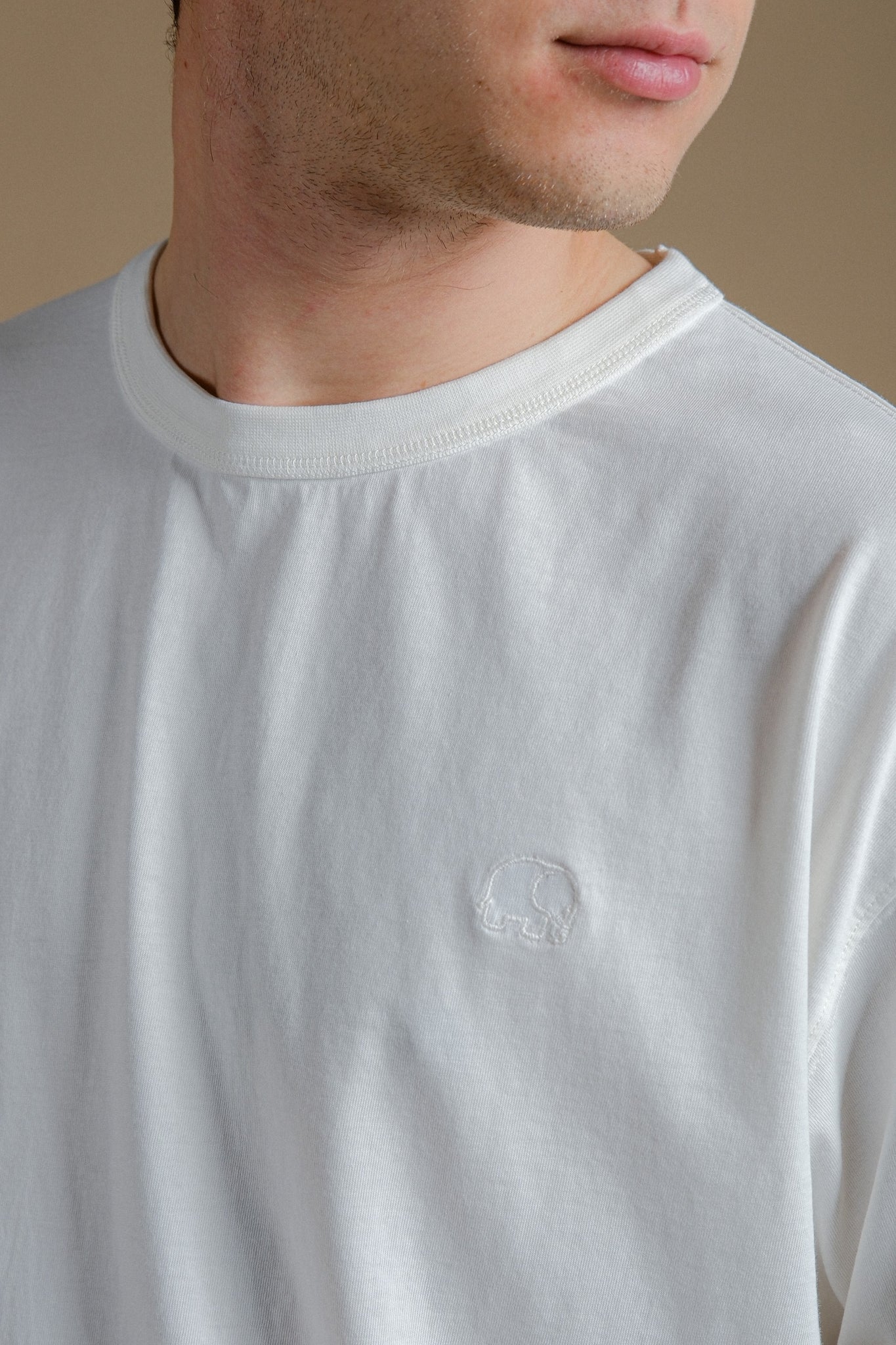 Camiseta Parodi Pigment Heavyweight Oversized Foam White