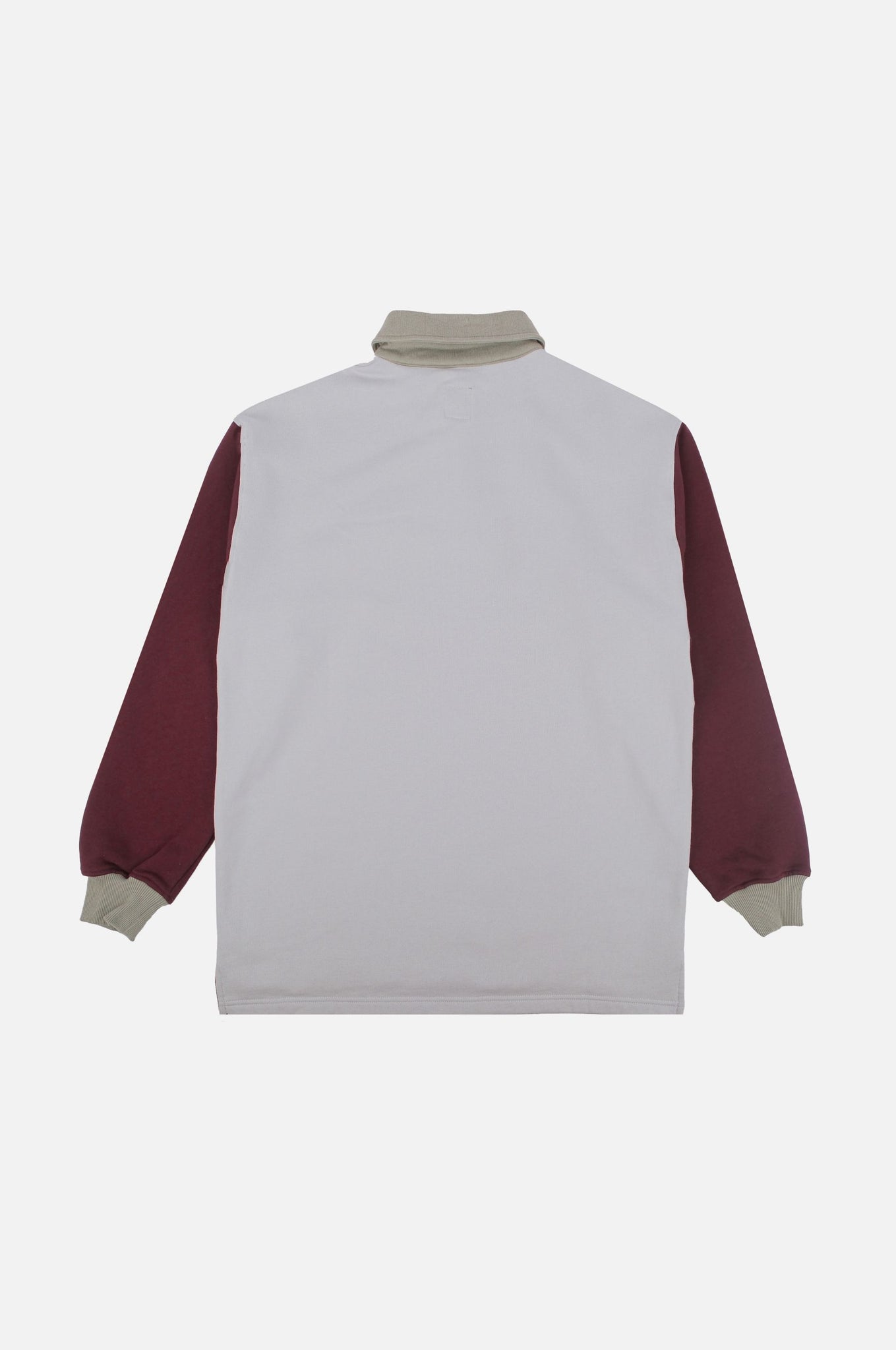 Color Block Oversized Polo Sweater Steel Haze