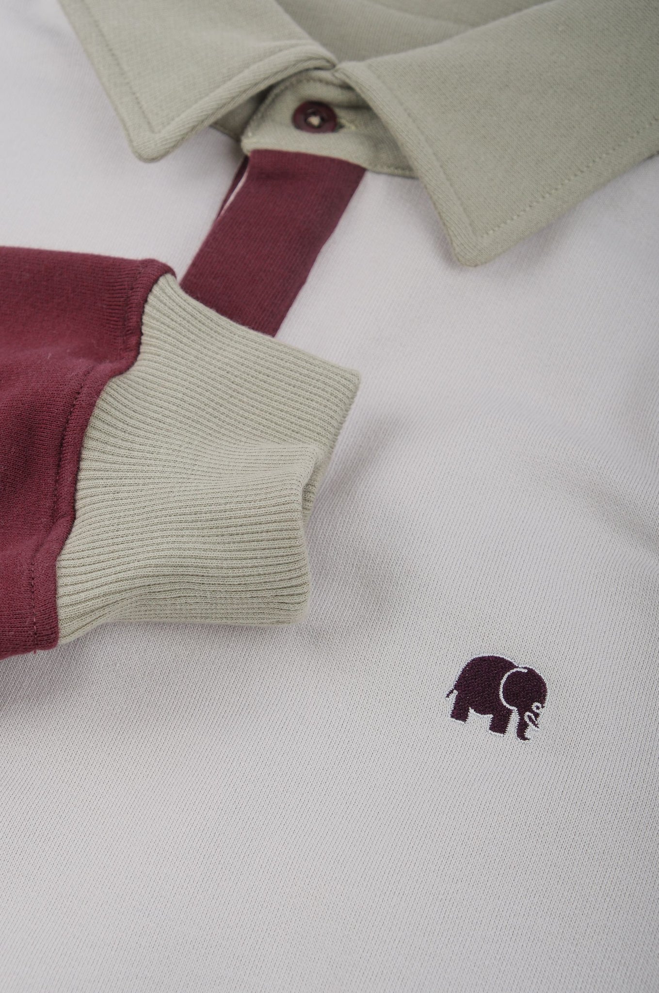 Color Block Oversized Polo Sweater Steel Haze